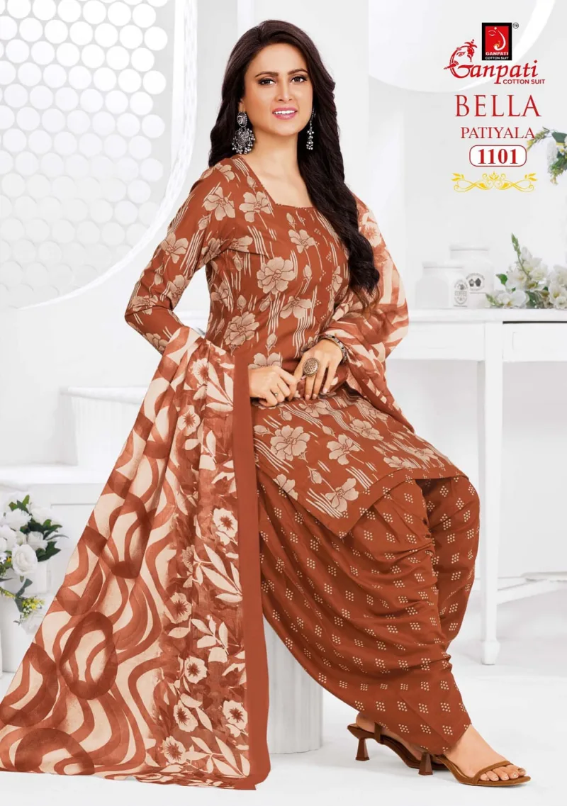 Bella Patiyala Vol 11 By Ganpati Cotton Readymade Patiyala Dress 